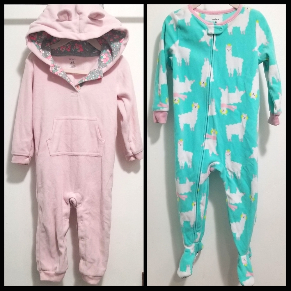 LOT of Carter's Fleece Jumpsuit and Sleep & Play